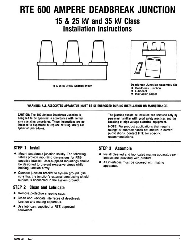 600A-15kV-25kV-35kV-Deadbreak-Junction-Installation-Instruction_IS600221_Page_1