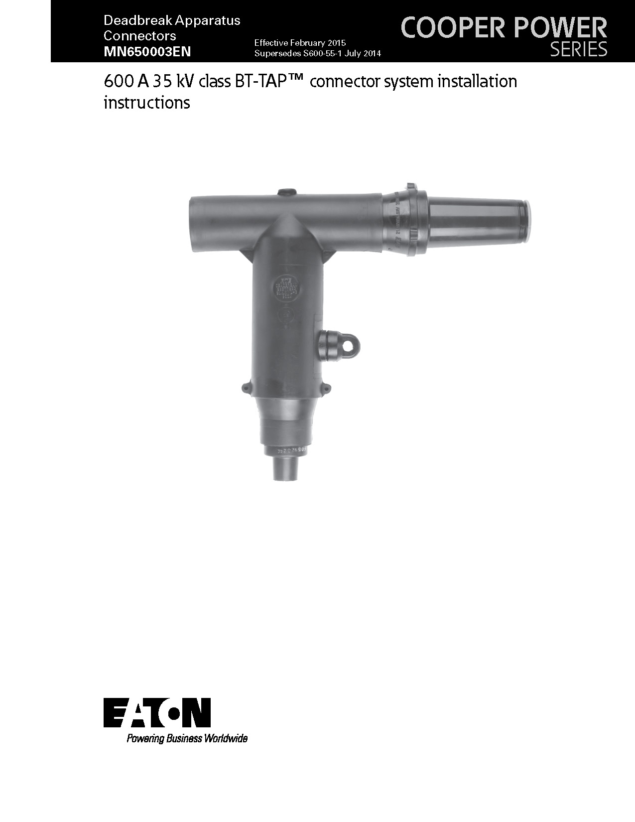 600A-35kV-BT-Tap-Deadbreak-Connector-Installation-Instruction_MN650003EN_Page_01