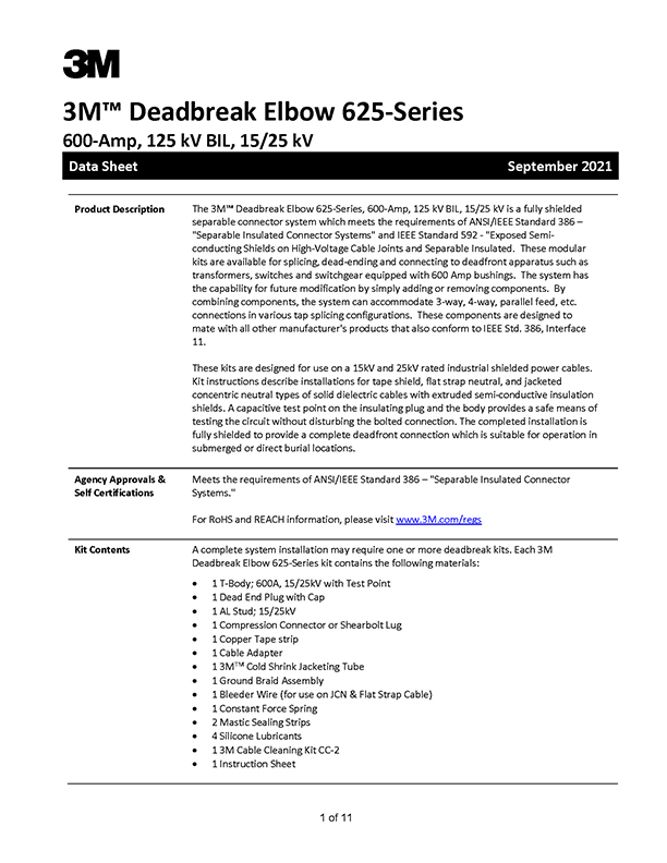 625 Series 600A 15_25kV Deadbreak Data Sheet_Page_01