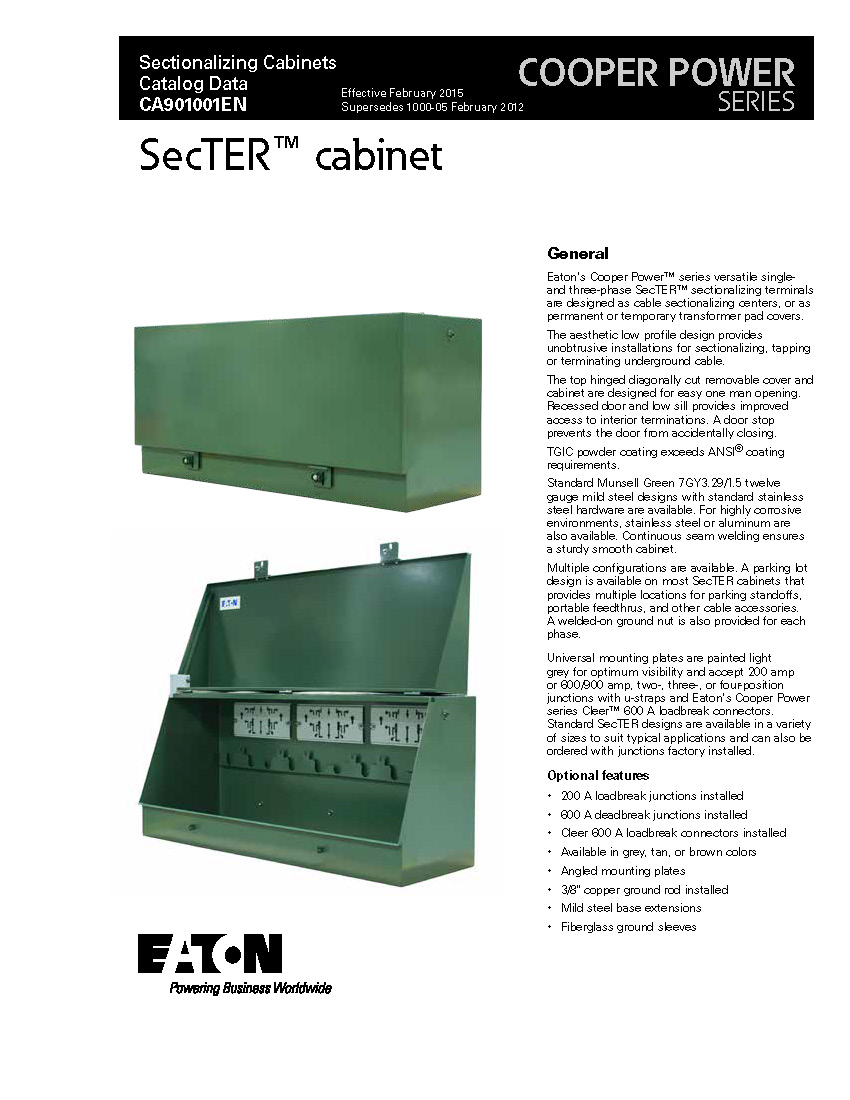 SecTER-Cabinet-Cooper-Power-Systems_CA901001EN_Page_01